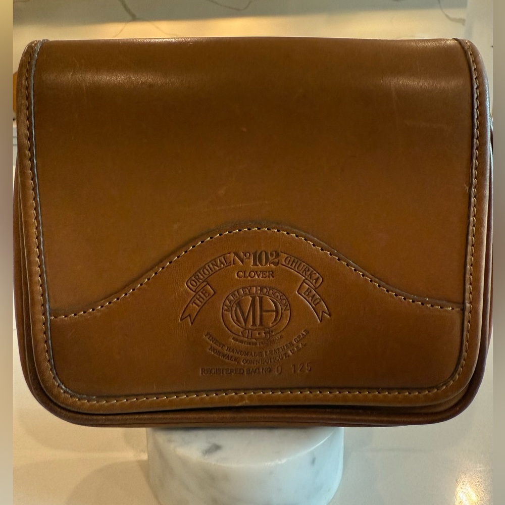 GHURKA - 102 Clover- Vintage Original Mini Crossbody Bag in Chestnut.